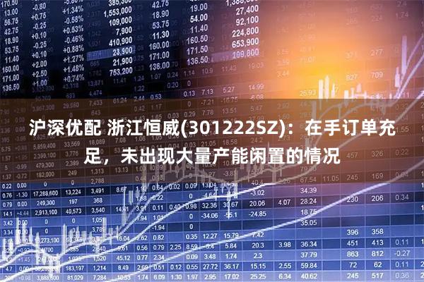 沪深优配 浙江恒威(301222SZ)：在手订单充足，未出现大量产能闲置的情况
